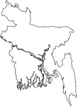 Bangladesh Map Black & White Solid & Outline Country Map JPG SVG PNG ...