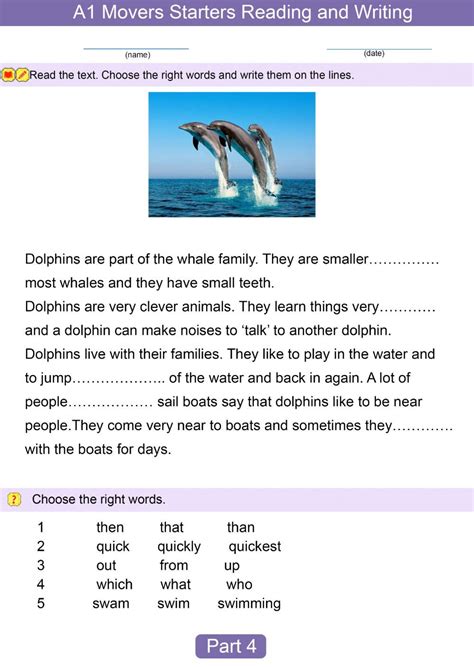 Pre A1 Movers - Interactive worksheet Clever Animals, Listening Test, English Test, Online ...