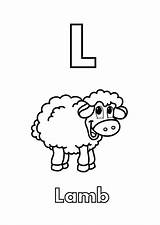 Upper Case Letter L For Lamb Coloring Page  Sun Printable sketch template