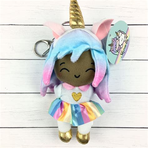 Luna Unicorn Plushie Keychain – Shine Sticker Studio