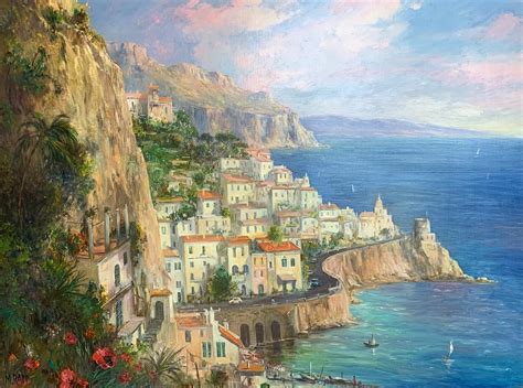 Ravello on the Amalfi Coast oil painting 2017 Oil Art & Collectibles ...