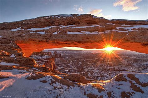 Mesa Arch Sunrise Winter Photograph by Bryan Haile - Pixels