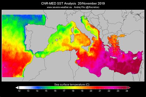 The eastern Mediterranean sea remains very warm while the western parts are much colder than ...