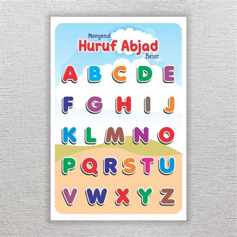 Jual Poster belajar anak TK / PAUD media belajar Mengenal Huruf Abjad ...