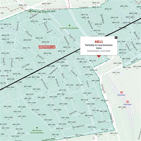 Interactive map of Aberdeen Low Emission Zone and all AB postcodes – Maproom