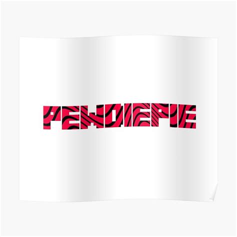 "PewDiePie Swirly Wave Pattern Minecraft YouTube Text" Poster for Sale ...