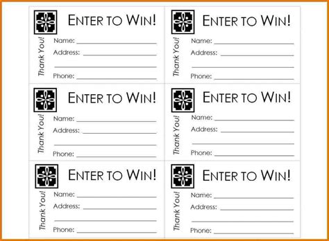 Free Printable Raffle Tickets With Stubs - Free Printable