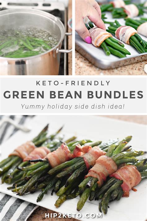 Keto Bacon Wrapped Green Beans | Easy Side Dish - Hip2Keto