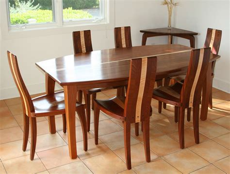 Buy a Hand Made Modern Wood Dining Table, Solid Mahogany, Boat Shape, Oval, "Beetleback", made ...