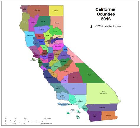 Map of California Counties