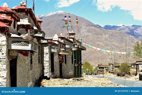 Tibet village stock image. Image of extractive, block - 25133793