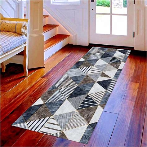 JIAJUAN Hallway Runner Rug, Non-slip Durable Washable Floor Mats, Soft Corridor Entrance Bedside ...