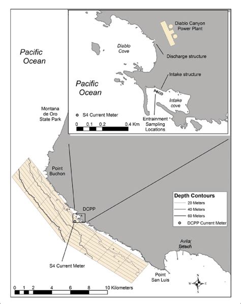 Locations of Diablo Canyon Power Plant (DCPP) entrainment stations (A,... | Download Scientific ...