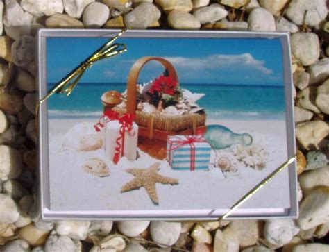 Beach Basket Christmas Cards - Etsy