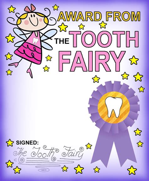 Tooth Fairy Certificate Printable - Printable Templates