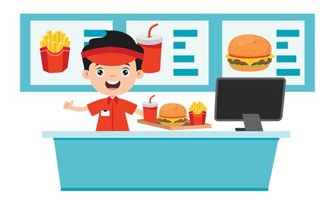 Cartoon Drawing Of Fast Food Restaurant 5520563 Vector Art at Vecteezy