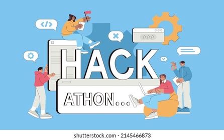 Hackathon Concept Flat Vector Illustration Team Stock Vector (Royalty Free) 2133511379 ...