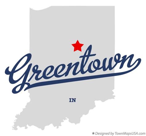 Map of Greentown, IN, Indiana