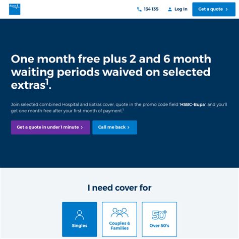 BUPA Health Insurance - One Month Free after First Month Plus 2 and 6 Month Waiting Periods ...