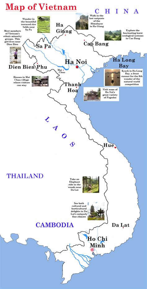 Map of Vietnam - Let a Vietnamese Family show you their county