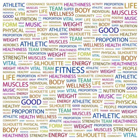 FITNESS. Word collage on white background — Stock Vector © studiom1 #3508407