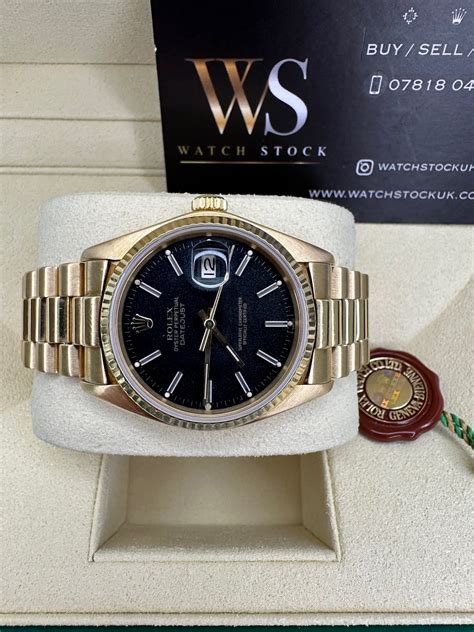 ROLEX 18K YELLOW GOLD DATEJUST 36MM - Watchstock UK - Pre owned Rolex ...