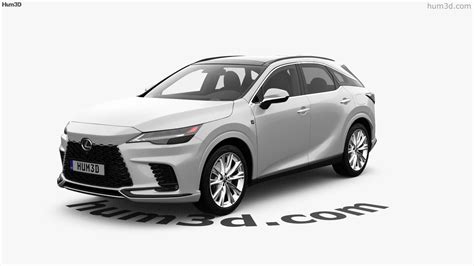 360度查看 Lexus RX hybrid F Sport 2022 3D模型 - Hum3D商店