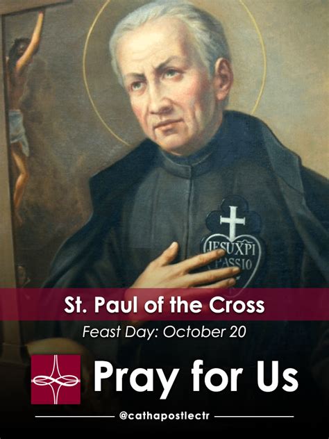 St. Paul of the Cross — Catholic Apostolate Center Feast Days