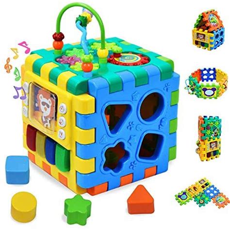 INvench Cube d'Activités Ludiques Jouet Educatif - 6 dans 1 Centre D ...