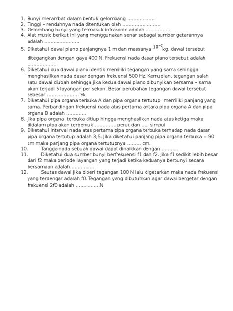 Gelombang Bunyi | PDF