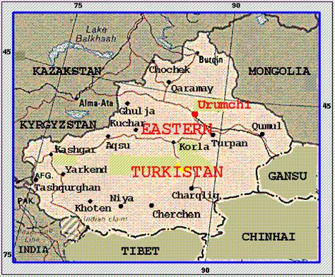 Xinjiang Source: Xinjiang or East Turkestan?: The politics of a place name