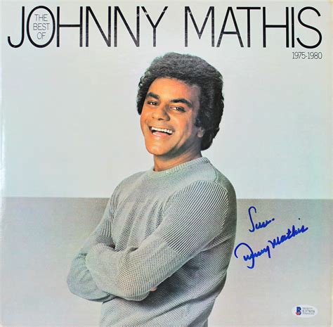 Johnny Mathis Authentic Signed 1975-1980 Album Cover W/ Vinyl BAS # ...