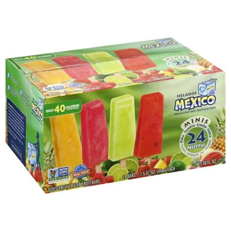 Helados Mexico Fruit Bars, Frozen, Quiescently (24 each) - Instacart