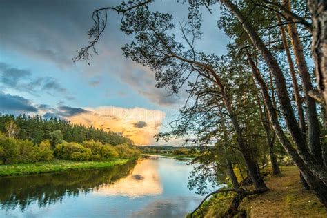 Scenic Lithuanian Nature In Fall Season Stock Image - Image of ...