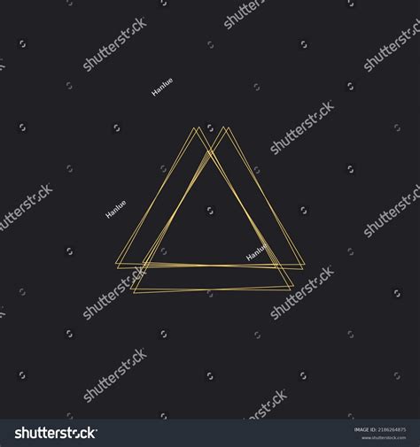 Gold Geometric Shapes Golden Decorative Design Stock Vector (Royalty ...