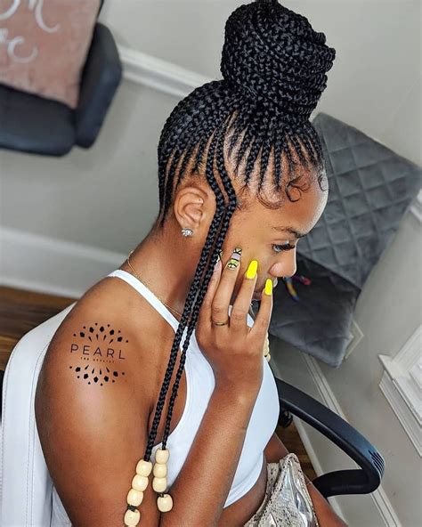 Top African Hairstyles’s Instagram photo: “Neatly braided 💯 Tribal braids . . . Hairst… | Braids ...