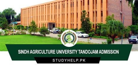 Sindh Agriculture University Tandojam Admission 2024