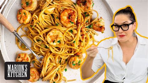 Spicy Garlic Shrimp Spaghetti - Marion's Kitchen - YouTube | Spicy ...