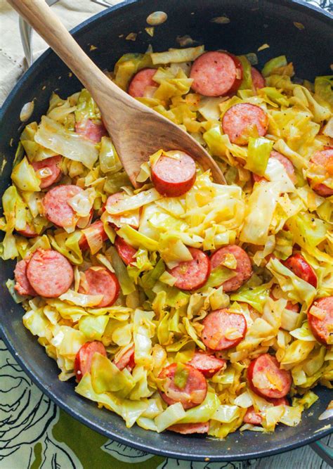 Cabbage & Turkey Kielbasa Skillet - Zen & Spice