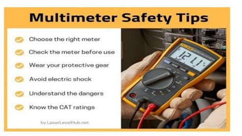 Digital multimeter safety tips