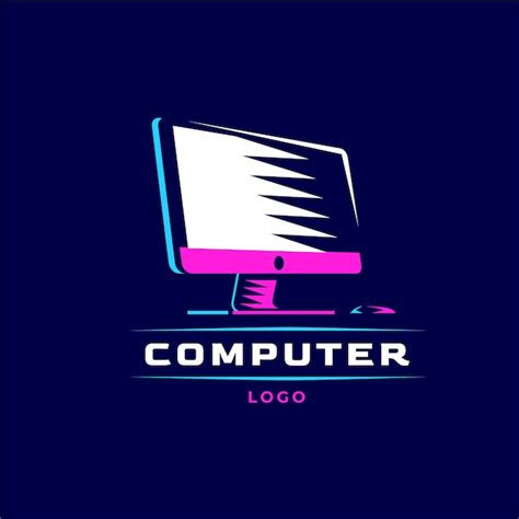 Premium Vector | Tech computer logo template