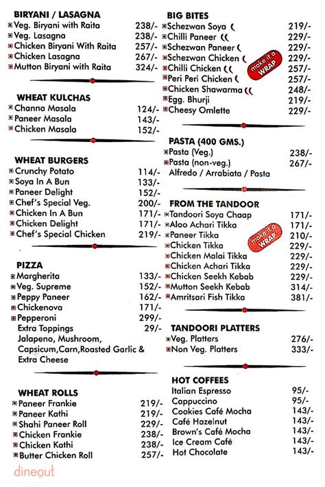 Menu of Brown Sugar Express, Greater Kailash - 1, Delhi | Dineout