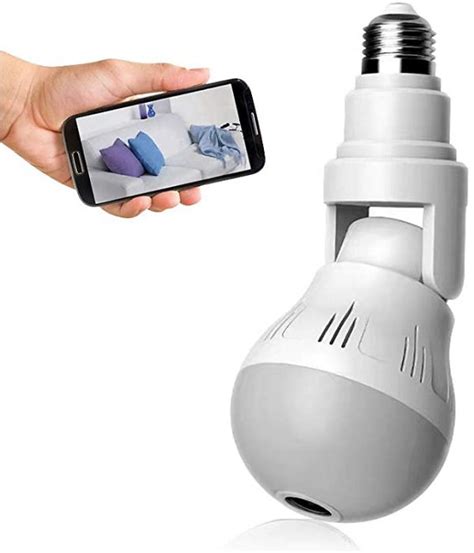 WiFi Flexible Light Bulb Camera 1080P HD Wireless 360 Degree Panoramic Infrared Night Vision ...