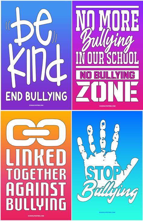 Stop Bullying Poster Package – SchoolPosters.com LLC