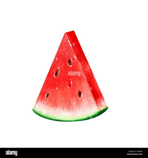 Watermelon slice fruit illustration Stock Photo - Alamy