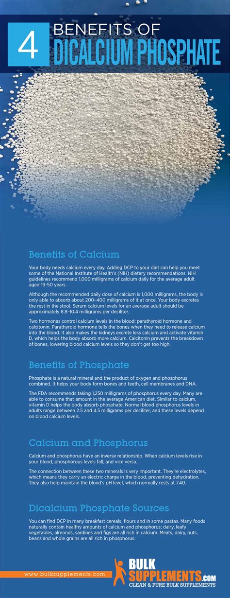 Dicalcium Phosphate Benefits, Side Effects and Dosage