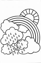 Rain Falling Coloring Pages sketch template