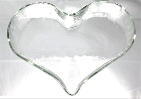 Heart Shaped Candy Dish Bowl Hand Blown Glass by MerelyEclectic