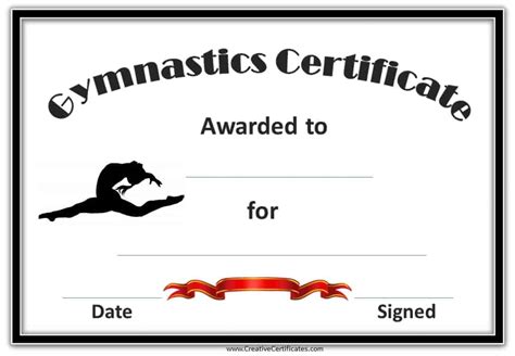 Free Printable Gymnastics Awards | Customize Online