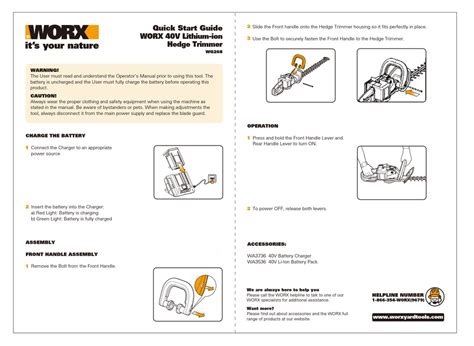 WORX WG268 QUICK START MANUAL Pdf Download | ManualsLib